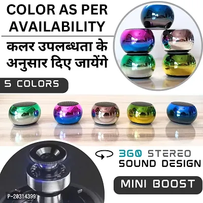 Bluetooth Mini Smart Speaker,4D Stereo HQ Sound ,Shiney Metal Body,Small But Very Loud Multi color Mini Boost 4 Speaker-thumb5