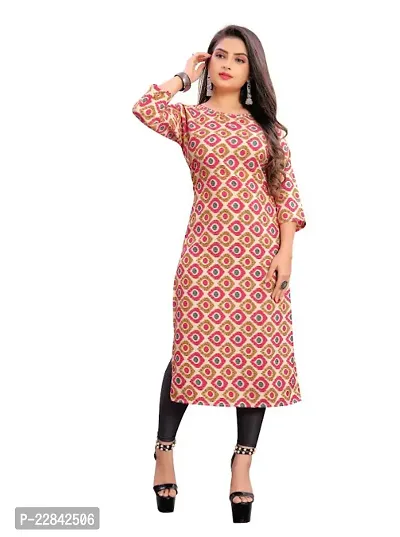 A-Line  Printed Crepe Kurta For Women