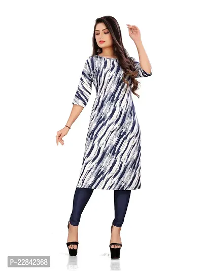 A-Line  Printed Crepe Kurta For Women-thumb0