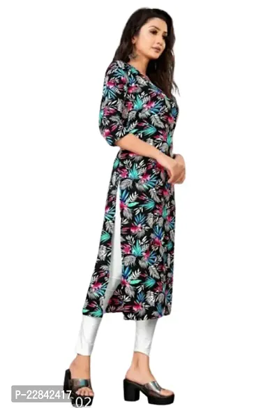 A-Line  Printed Crepe Kurta For Women