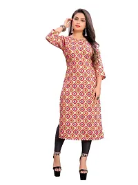 A-Line  Printed Crepe Kurta For Women-thumb1