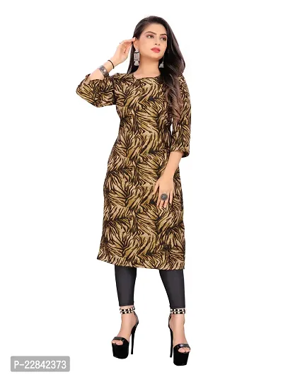 A-Line  Printed Crepe Kurta For Women-thumb2