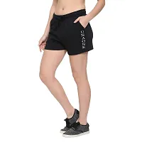 UnaOne Black Soft Cotton Womens Cycling Sports Shorts Hot Pant (UNRTSHORT1005_XXL)-thumb2