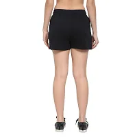UnaOne Black Soft Cotton Womens Cycling Sports Shorts Hot Pant (UNRTSHORT1005_XXL)-thumb1