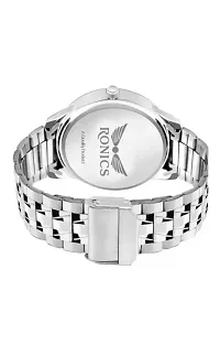 Ronics BLUE DIAL AND SILVER STRAP DAY  DATE FUNCTIONING WATCH FOR BOYS Analog Watch - For Men-thumb1