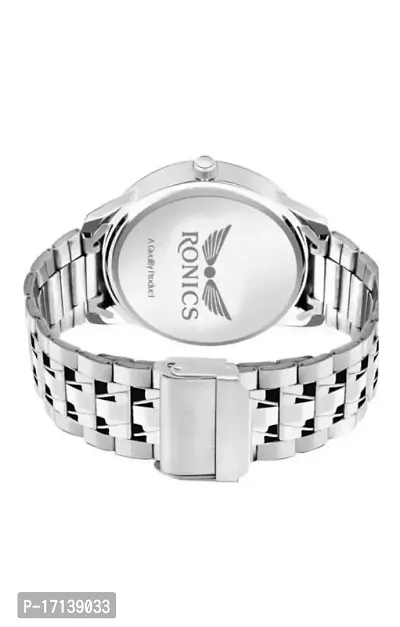 Ronics WHITE DIAL AND SILVER STRAP DAY  DATE FUNCTIONING WATCH FOR BOYS Analog Watch - For Men-thumb2