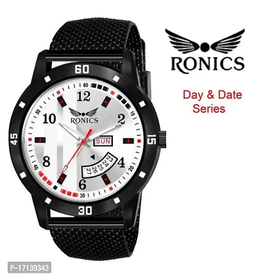 Ronics WHITE DAIL TRENDING DAY  DATE FUNCTIONING WATCH Analog Watch - For Boys