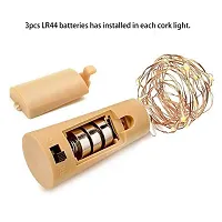 PESCA 20 LED Wine Bottle Cork Lights Copper Wire String Lights 2M Battery Powered (Warm White 1 Unit)-thumb2