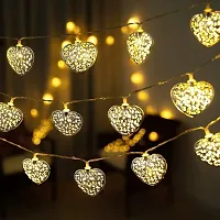 NSCC Metal Heart LED Light 14 Lamps, String Lights Outdoor or Indoor, Warm White-thumb1