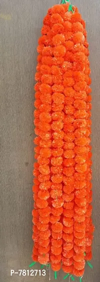 NSCC 5 PC - 5 feet Orange Marigold Garland |Indian/American Wedding Party Mantle Decoration-thumb2