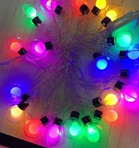 Multicolor Double Ball Glass String Lights, Waterproof Fairy String Light, 14 LED Ball Starry String, Double Globe String Light for Indoor/Outdoor, Diwali, Christmas, Party, Home Decoration-thumb2
