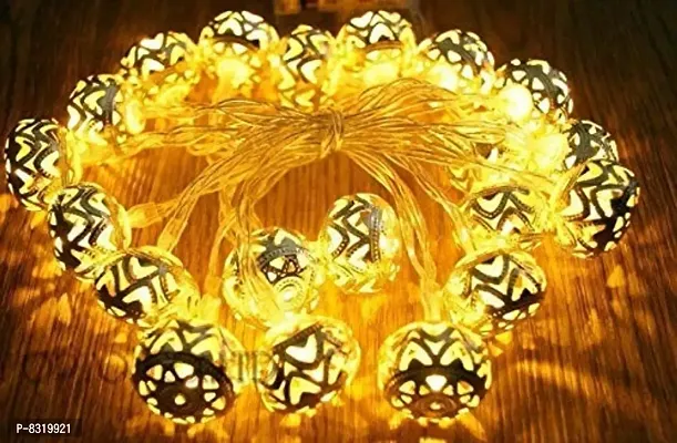 Golden Metal Heart Ball String Lights for Indoor Outdoor Decorati)-thumb2