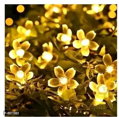 Silicone Flower Fairy String Lights, 14 LED 4 Meter Series Lights for Festival Home Decoration, Indoor Outdoor Decoration in Wedding-thumb0