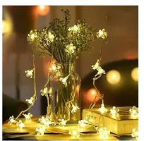 Silicone Flower Fairy String Lights, 14 LED 4 Meter Series Lights for Festival Home Decoration, Indoor Outdoor Decoration in Wedding-thumb2