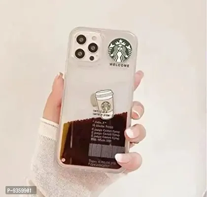 Mobile Phone Case for iPhone 14| Brown | Printed Sticker and Design Style | Slim Back Cover | Starbucks | Hard Ultra Protective  Anti Shock-thumb0