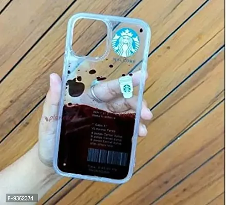 NSCC| Mobile Phone Case for iPhone 14 | Brown | Printed Sticker and Design Style | Slim Back Cover | Starbucks | Hard Ultra Protective  Anti Shock