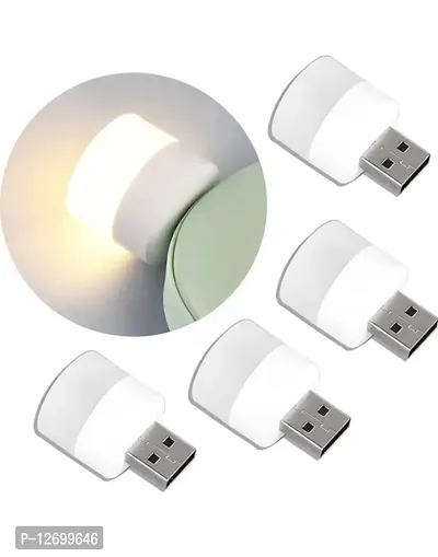 (Pack of 4 Pcs)USB Led Light, Portable Led Light, Mini Night Light, Natural White USB Light Bulb, Led Portable Car Bulb,