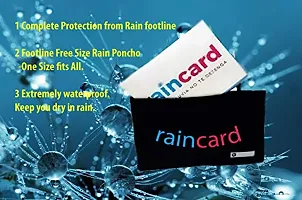 Easy to Carry Emergency Waterproof Rain Poncho with Drawstring Hood Pocket Raincoat for Mens and Womens Disposable Raincoat Card (Pack of 1)-thumb1