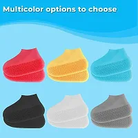 Unisex Silicon Anti Slip Water Resistant Overshoes/Shoes Cover for Rain/Protector Shoe Rain Cover for Men, Women - Random Color-thumb2