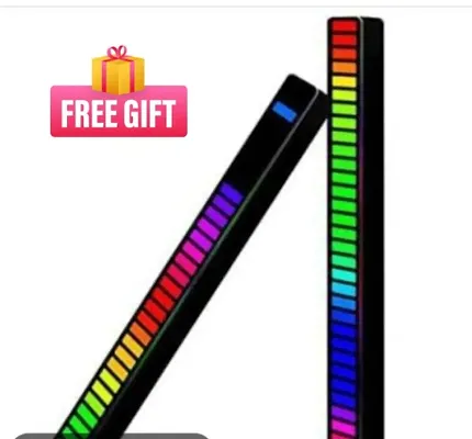 1 peice Rechargeable Sound activated rgb light bar, voice rhythm sensor led light