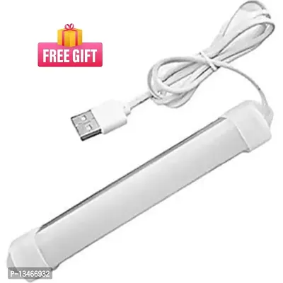USB LED Mini Tube Light, Portable with High Brightness Cool Day Light for Small Rooms, Petty Shops, Car Indoor Mini Light Straight Linear LED Tube Light 1metre Wire -(10inch)