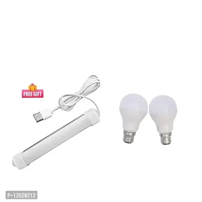 Combo USB LED Mini Tube Light (Pack of 1)  9W Led Bulb (Pack of 2)