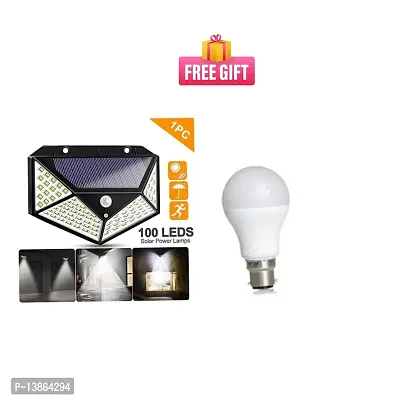 Combo Solar Interaction Wall Lamp  9W Led Bulb (Pack of 1)-thumb0