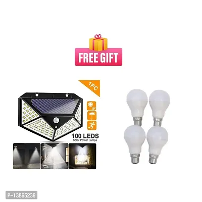Combo Solar Interaction Wall Lamp(Pack of 1)  9W Led Bulb (Pack of 4)