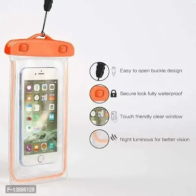 Waterproof Mobile Cover Pouch Mobile Cases Waterproof Sealed Transparent Bag with Underwater Pouch Cell Phone Pouch for All Mobile up to 6.5 inch (Pack of 2)-thumb2