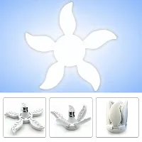 Combo  B22 55W Mini Foldable Super Bright Flower Mango Shaped Fan Bulb Angle Adjustable For Home Rechargeable Human Body Induction Night Lamp (Pack of 1)-thumb1
