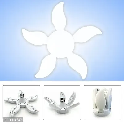 Combo  B22 55W Mini Foldable Super Bright Flower Mango Shaped Fan Bulb Angle Adjustable For Home Rechargeable Human Body Induction Night Lamp (Pack of 1)-thumb2
