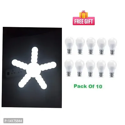 Combo Bubble Shape Led Deformable Lamp (Pack of 1) 9 W  Led  Bulb (Pack of 10)
