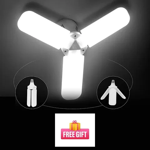 LACT Foldable Fan Led Light Blade Bulb Bright Angle Adjustable Home Ceiling