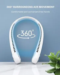 Neck Fan, Rechargeable Hands Free Bladeless Personal Mini Fan,3 Speeds 48 Air Outlet, Free Adjustment Personal Cooling Fan, Wearable Portable Fan Suitable for Traveling, Sports, Office-thumb1