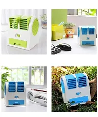 Mini Ac Usb And Battery Operated Air Conditioner Mini Water Air Cooler Cooling Fan Duel Blower With Ice Chambe Perfect For Temple Multi Color Pack Of 1-thumb1