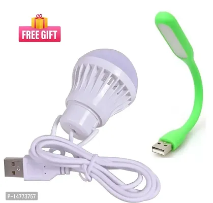 Combo USB LED BULB Combo offer USB LED Bulb 5 Watt Portable Flexible USB LED Light Lamp (Pack of 1)-thumb0
