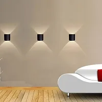 Light Room Led Wall Light Up-Down Led Indoor/Outdoor PVC Body Waterproof IP65 Indoor/Outdoor Wall Pillar Balcony PVC Body (Warm White, Black Body) Led Indoor/Outdoor Wall Light Warm PVC Body-thumb1