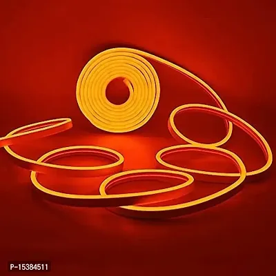 5 Meter LED Neon Light - Waterproof Decorative Lights with Flexible PVC Tubing-LED Neon Flexi Light for Neon Signs,Ceiling Light, Home  (Power Adapter Included) (Orange)