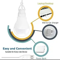 Bright USB LED Bulb of 9 Volts / 9 Watts Along with Long Wire/Cable. (White) (Pack of 2)-thumb1