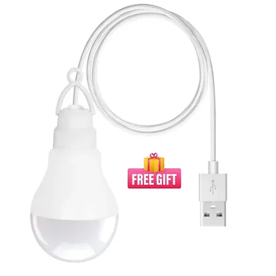 USB Bulb for Power Bank, USB led Light for Power Bank, USB Light for Mobile Lamp/LED USB Bulb Mini LED Night Light led Portable Light - White (Pack of 1)-thumb0