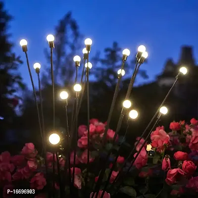Outdoor Solar Garden Lights  Solar Powered Lights with 10 Glowworm Lamp Swaying When Wind Blows Decorative Starburst Swaying Light Underground Lights for Garden, Patio, Backyard-thumb4