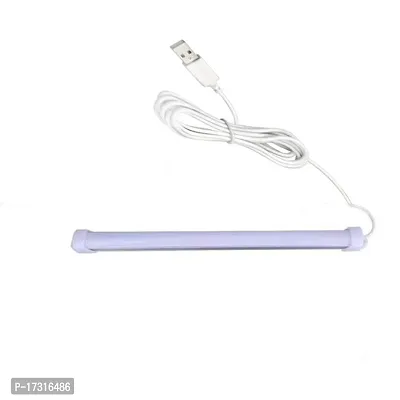Portable Nonflexible Un-cuttable USB Led Tube Light for Small Rooms, Petty Shops, Car Indoor Mini Light Straight Linear LED Tube Light 1metre Wire (10 inch)-thumb0