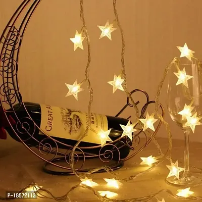 Decorative Star LED String Lights for Diwali Christmas Wedding (3m, 14 Stars) Diwali Lights, Decorative Lights, Diwali Lights for Window, Festive Lights, led Lights-thumb2