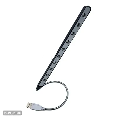 USB 10 LED Desk Light Flexible Lamp for Notebook-PC- Laptop-Bedside Study (Pack of 1)-thumb0