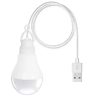 Combo USB WIRE BULB  9/12 W Bright Light Reading Lamp for Camping Used with Laptop, USB 10 LED Desk Light Flexible Lamp (Pack of 1)-thumb3