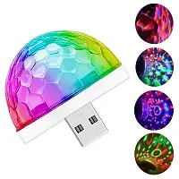 Combo Bright USB LED Bulb / 9 Volts / 9 Watts Along with Long Wire/Cable. (White),USB Operated Disco Projection Light Multicolor Disco Effects Round LED Night Light (Pack of 1)-thumb2