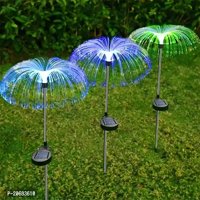 Solar Flower Garden Light Outdoor Jellyfish Shape Solar Yard Lights Decorative, 7 Color Changing Solar Powered Stake Light [ Multi, Pack of 1 ](Metal)