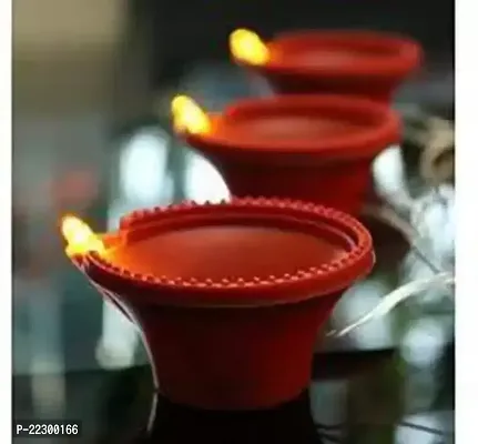 Led Light Water Sensor Diya Artificial Flameless (Pack of 2) Candle All Occasions Ganapati Navratri Diwali Wedding Party-thumb2