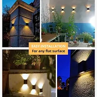 Solar Wall Lights (Pack of 1) Small Fence Lights Solar Powered LED Porch Light, Luces Solares para Exteriores, Exterior Light Fixture Christmas Lights Holiday Decor (Warm White Lighting)-thumb2