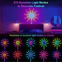 Smart App Remote Control Firework LED Strip Light Firework Launch Effect Music/Mic Sync RGB Color Changing LED Strip Light for Bedroom, Party, Festival Decoration-thumb1